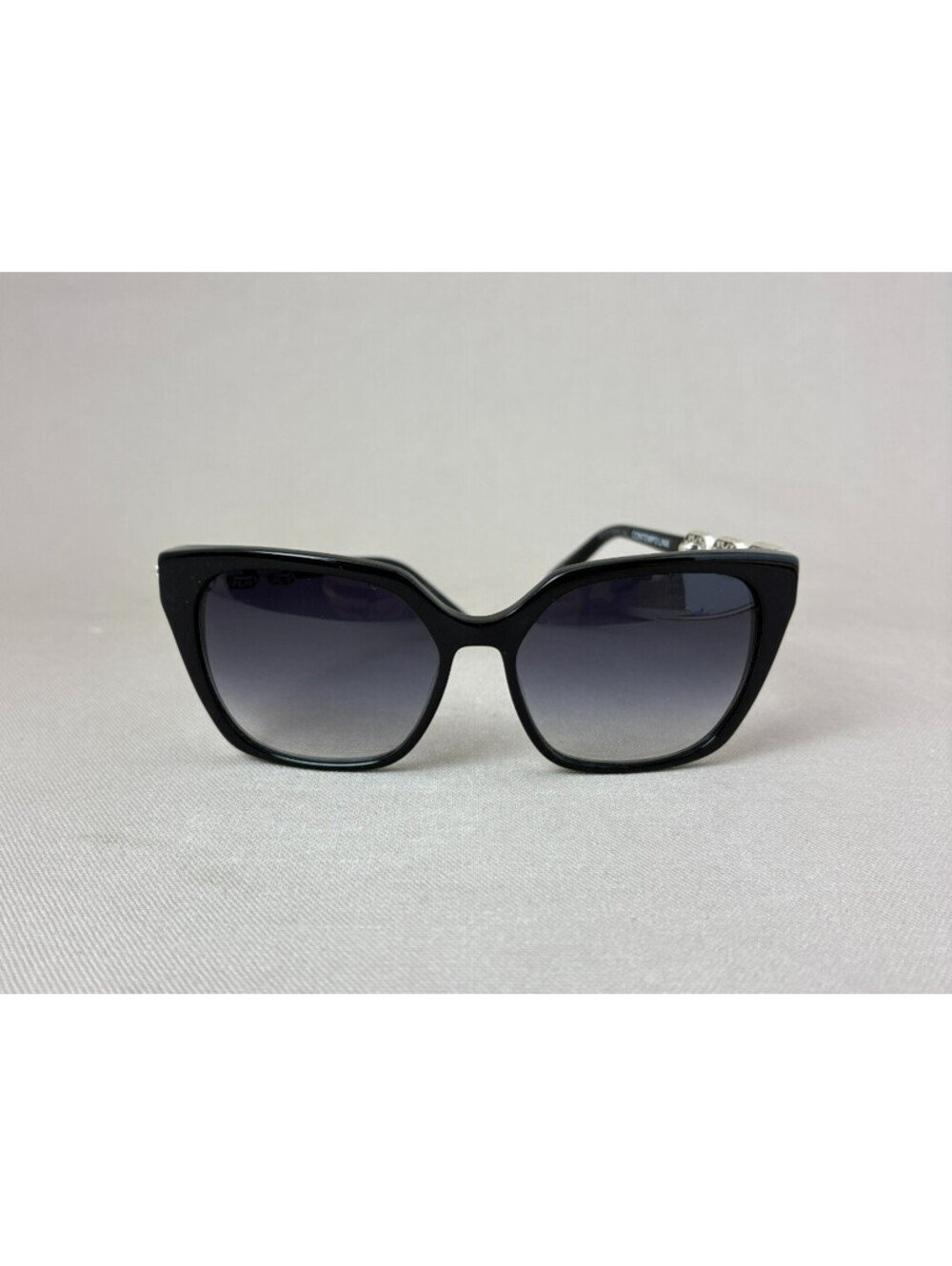Brighton Contempo Linx Sunglasses Black Silver Chain Link Cat Eye Shades A13133
